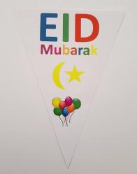 Eid Mubarak flag - 6stk p snor