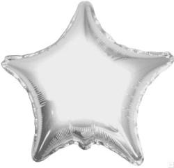 Stjerne folie-ballon i sølvfarve
