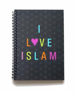 Notesbog - I Love Islam i sort