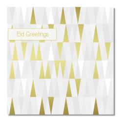 Postkort - Eid Greetings - Grey and Gold