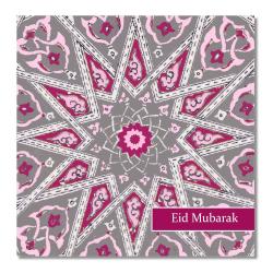 Postcard - Eid Mubarak - Topkapi Maroon Star