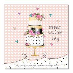 Postkort - On Your Wedding Day - Cake